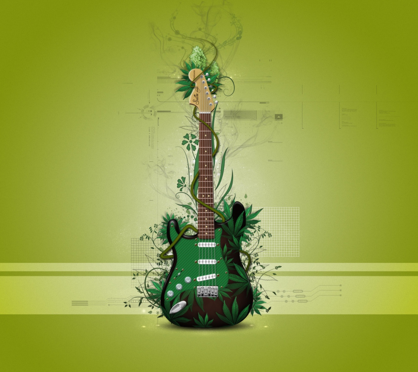 Das Music Guitar Wallpaper 1440x1280