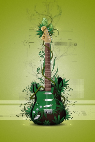 Das Music Guitar Wallpaper 320x480