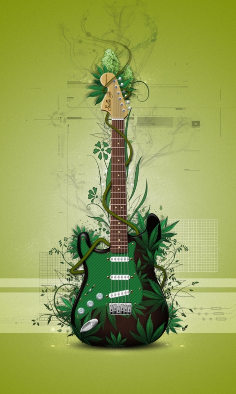 Das Music Guitar Wallpaper 480x800