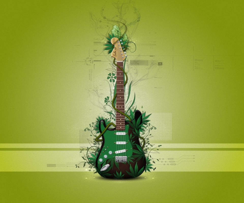Das Music Guitar Wallpaper 960x800