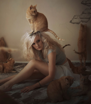 Cat Girl - Obrázkek zdarma pro Nokia X2-02