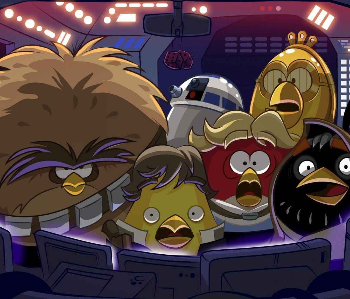 Das Angry Birds Star Wars Wallpaper 1200x1024