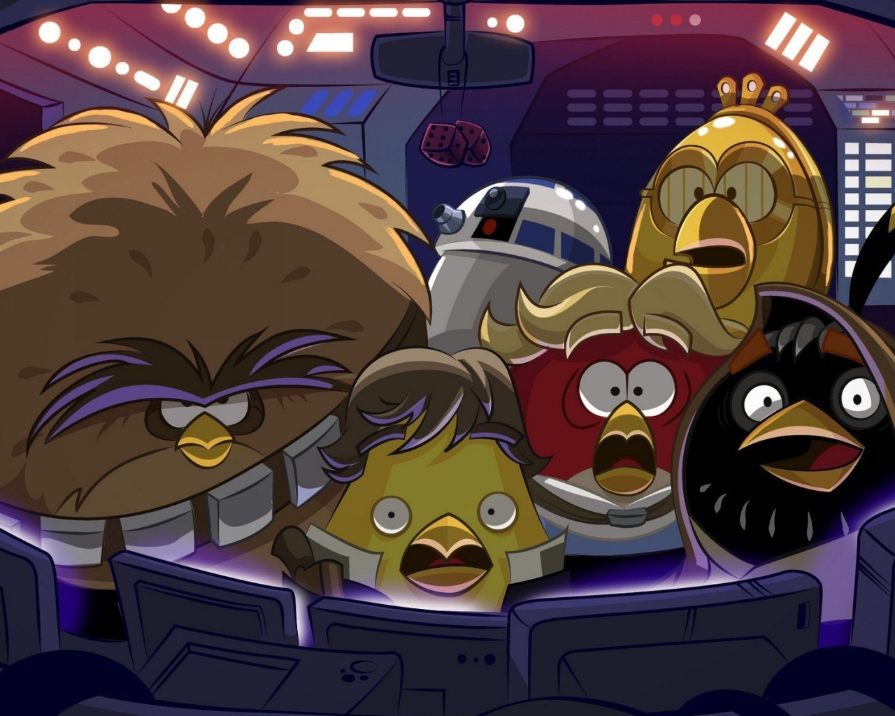 Screenshot №1 pro téma Angry Birds Star Wars 1280x1024