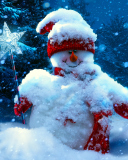 Screenshot №1 pro téma Snowy Snowman 128x160