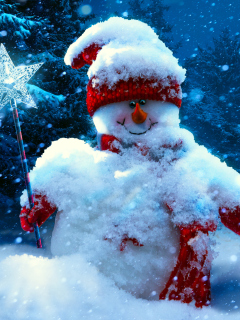 Screenshot №1 pro téma Snowy Snowman 240x320