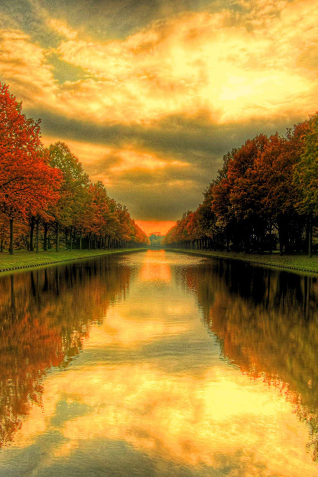 Autumn Channel wallpaper 640x960