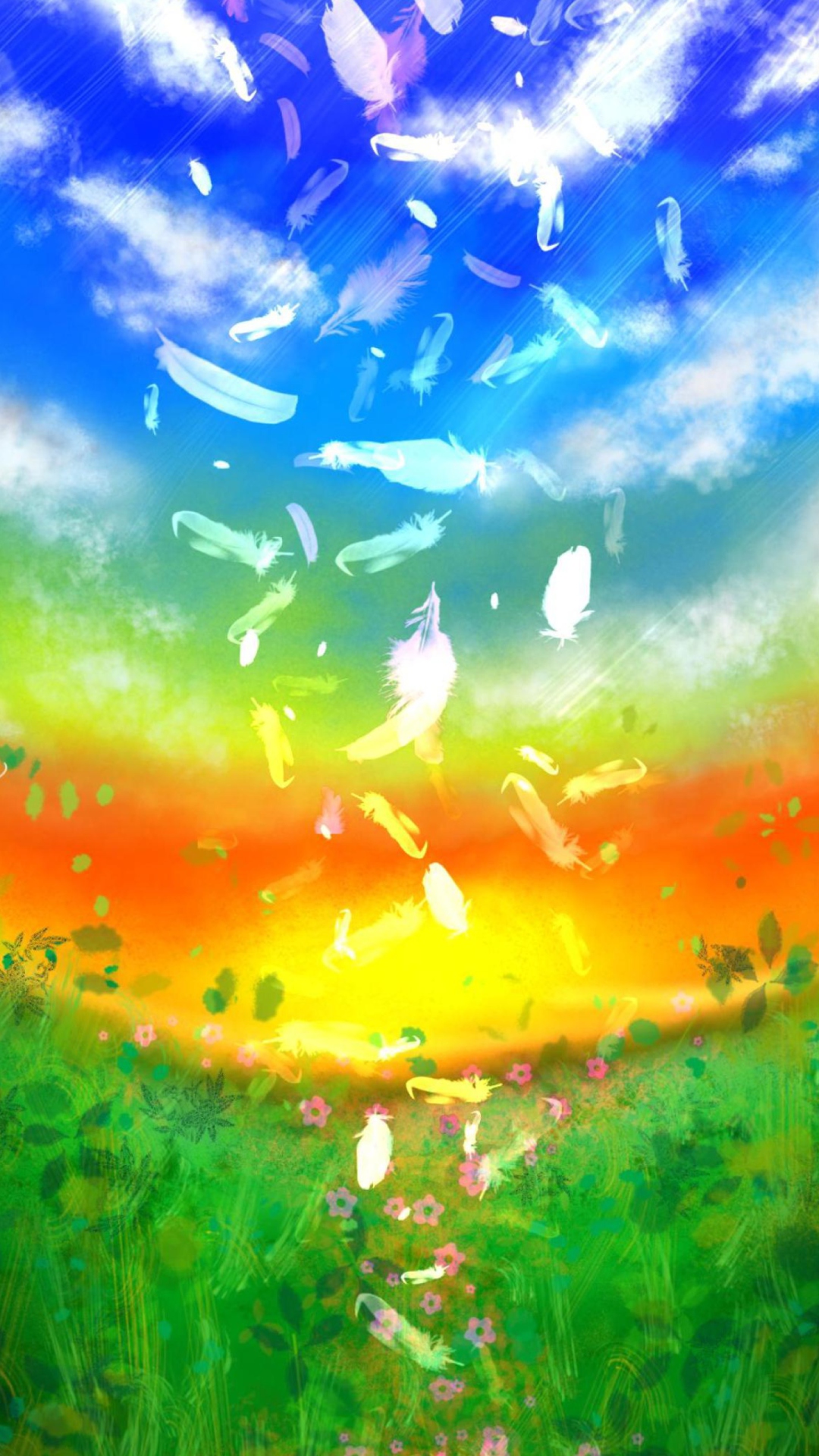 Fondo de pantalla Feather Art 1080x1920