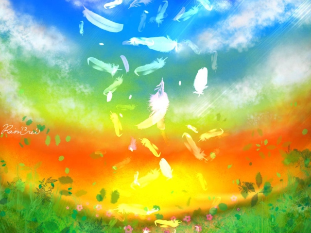 Das Feather Art Wallpaper 640x480