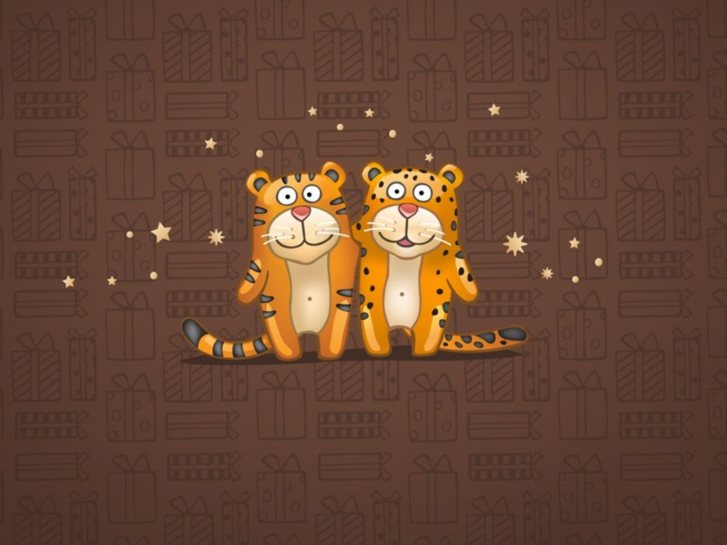 Sfondi Cute Tigers 1024x768