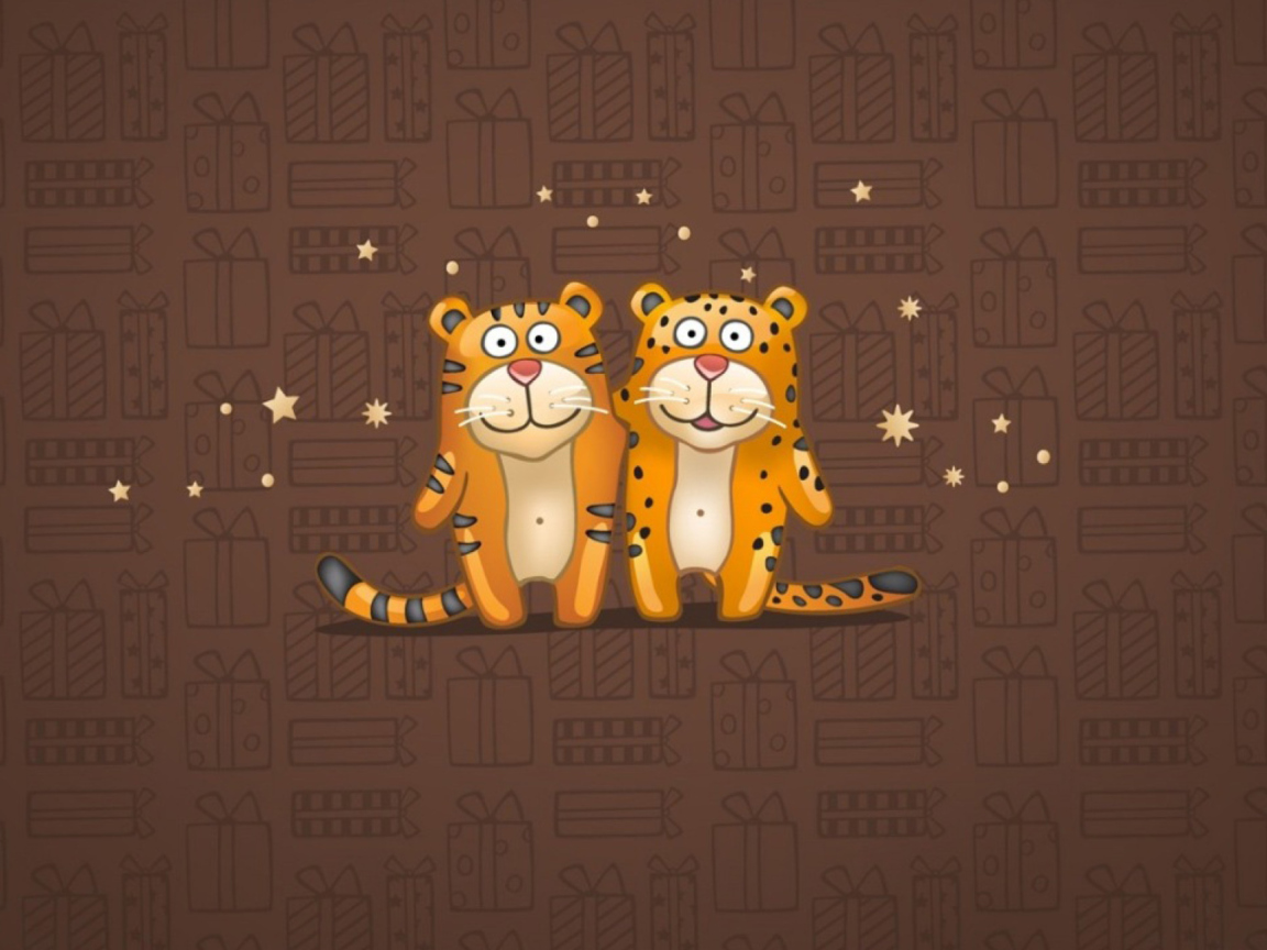 Sfondi Cute Tigers 1152x864