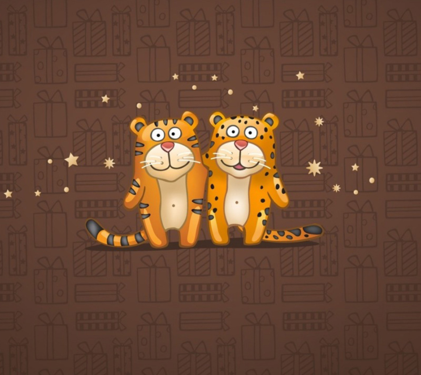 Cute Tigers wallpaper 1440x1280
