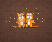 Cute Tigers wallpaper 176x144