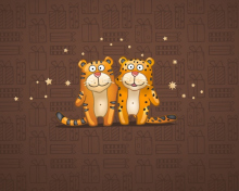 Das Cute Tigers Wallpaper 220x176