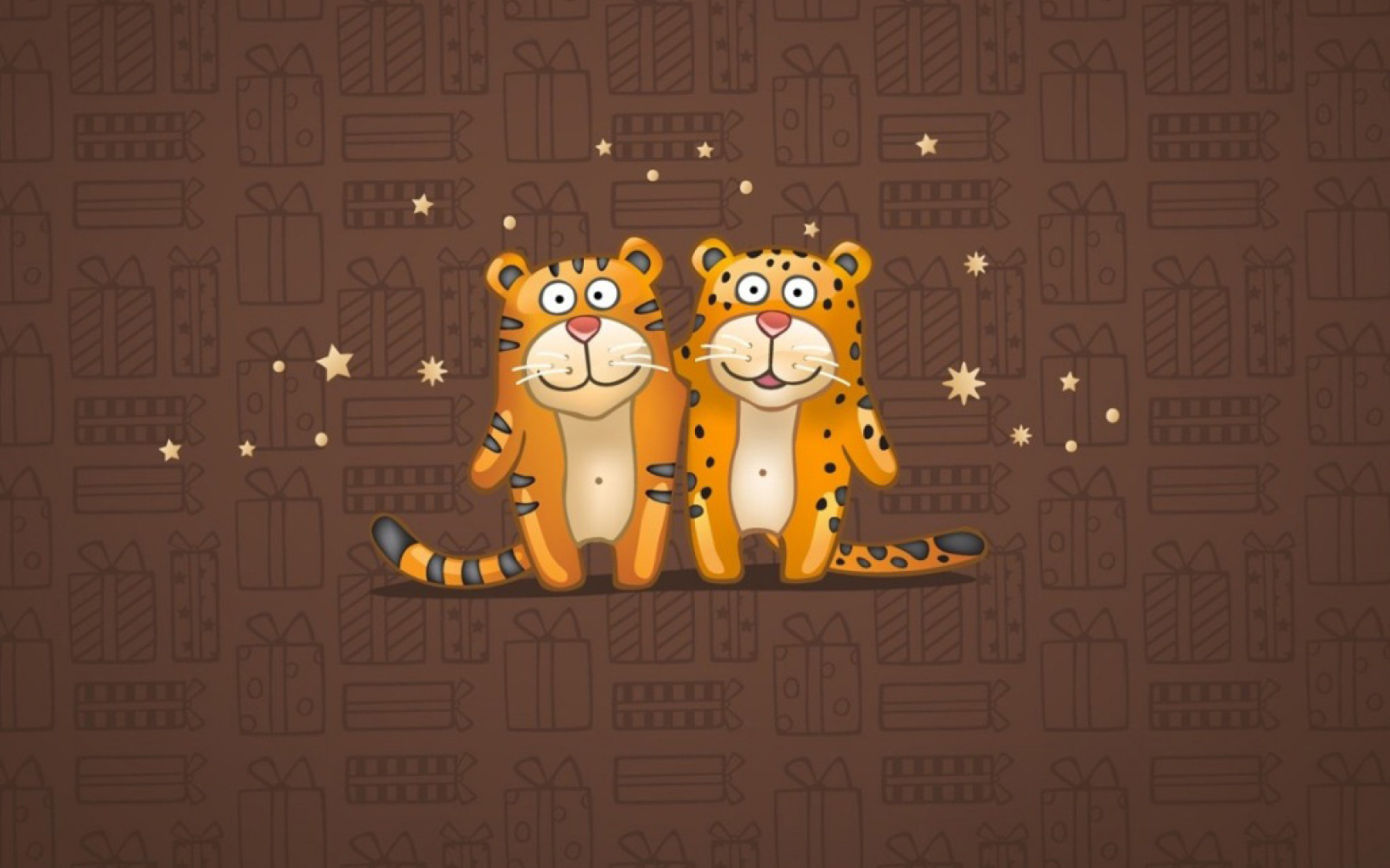 Screenshot №1 pro téma Cute Tigers 2560x1600