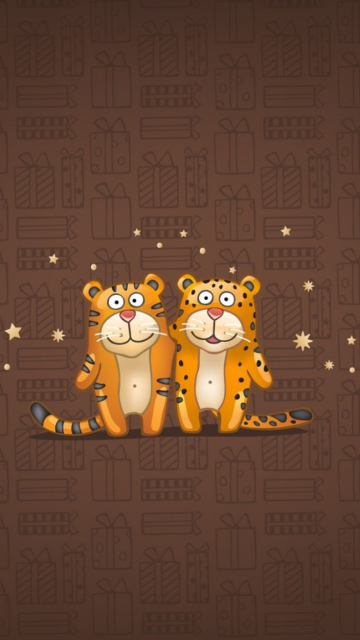 Das Cute Tigers Wallpaper 360x640