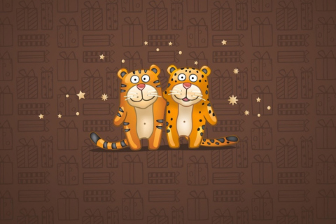 Das Cute Tigers Wallpaper 480x320