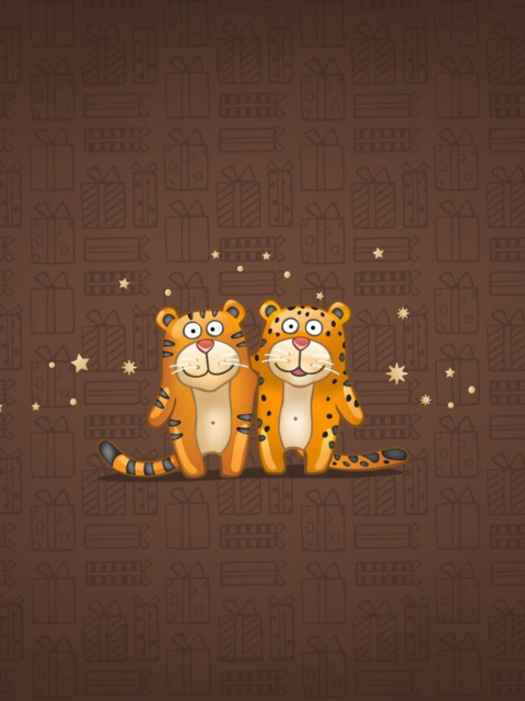 Fondo de pantalla Cute Tigers 480x640