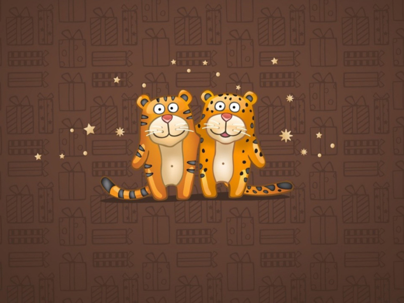 Обои Cute Tigers 800x600