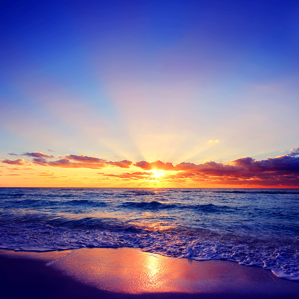 Sfondi Romantic Sea Sunset 1024x1024