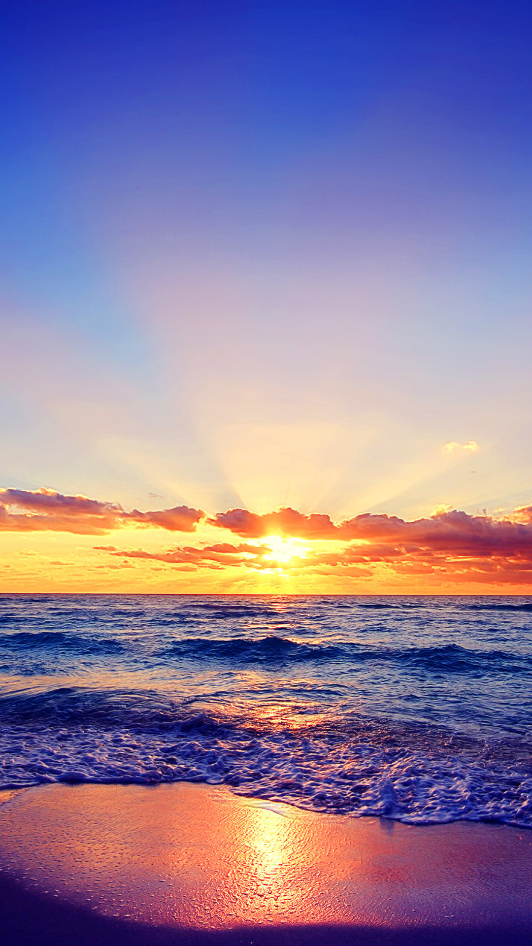Das Romantic Sea Sunset Wallpaper 1080x1920