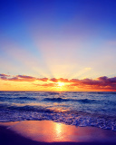 Fondo de pantalla Romantic Sea Sunset 128x160