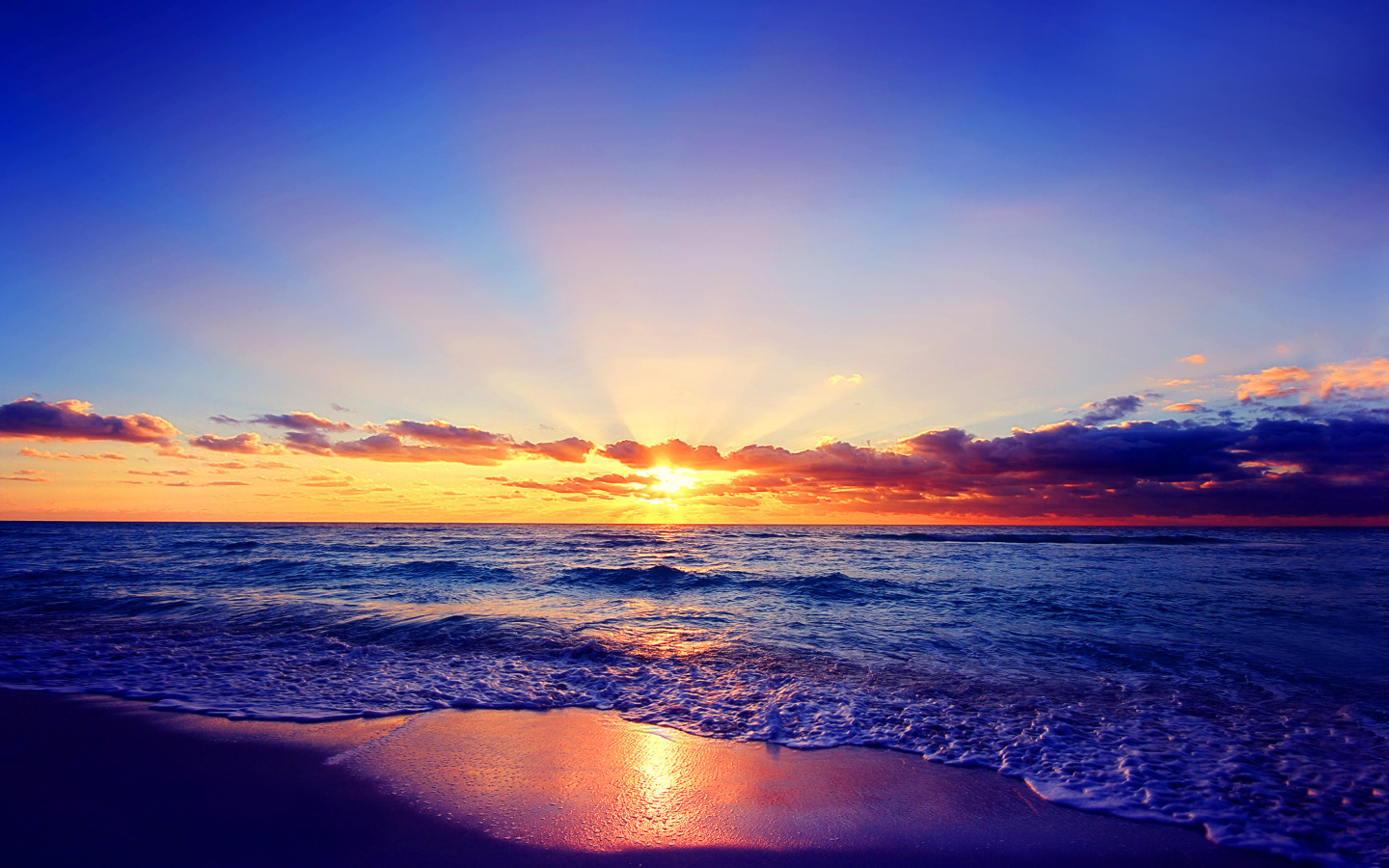 Обои Romantic Sea Sunset 1440x900