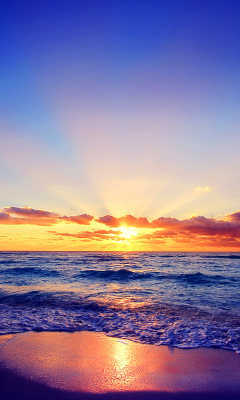Sfondi Romantic Sea Sunset 240x400