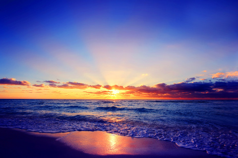 Romantic Sea Sunset screenshot #1 480x320