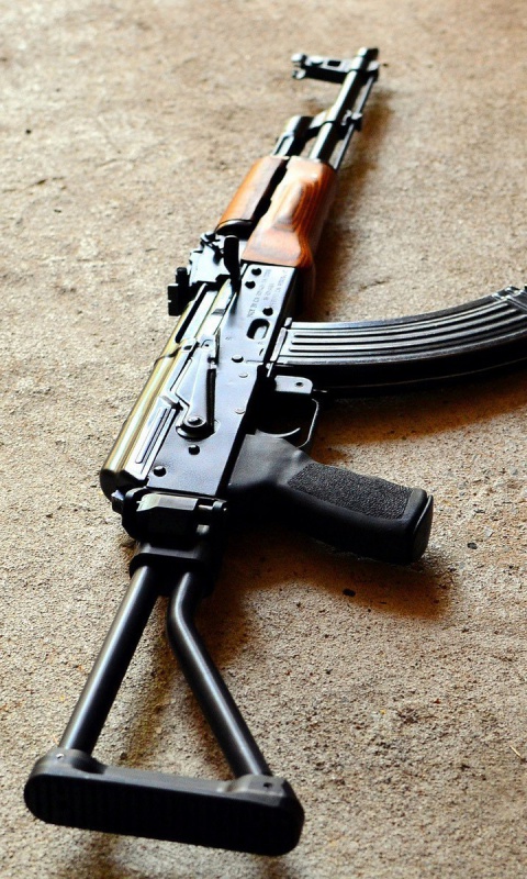 Fondo de pantalla AKS 74 Assault Rifle 480x800