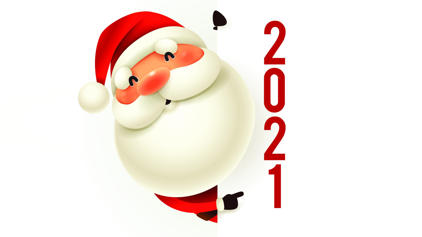 Обои New Year 2021 Сard 1366x768