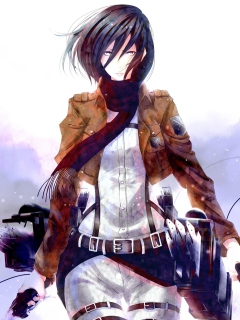 Fondo de pantalla Mikasa Ackerman 240x320