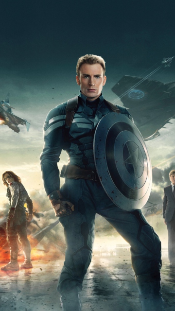 Обои Captain America The Winter Soldier 2014 360x640