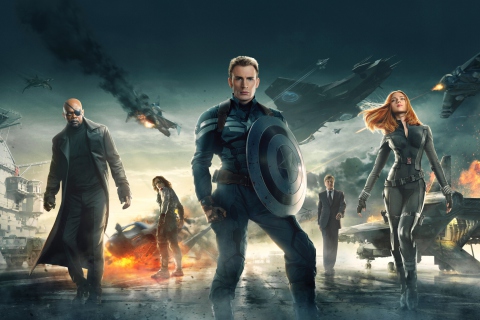 Screenshot №1 pro téma Captain America The Winter Soldier 2014 480x320