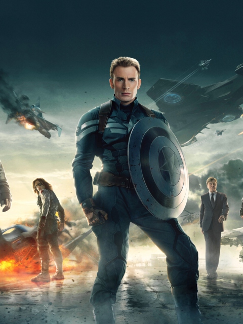 Fondo de pantalla Captain America The Winter Soldier 2014 480x640