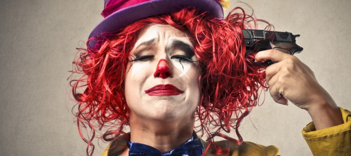 Das Sad Clown Wallpaper 720x320