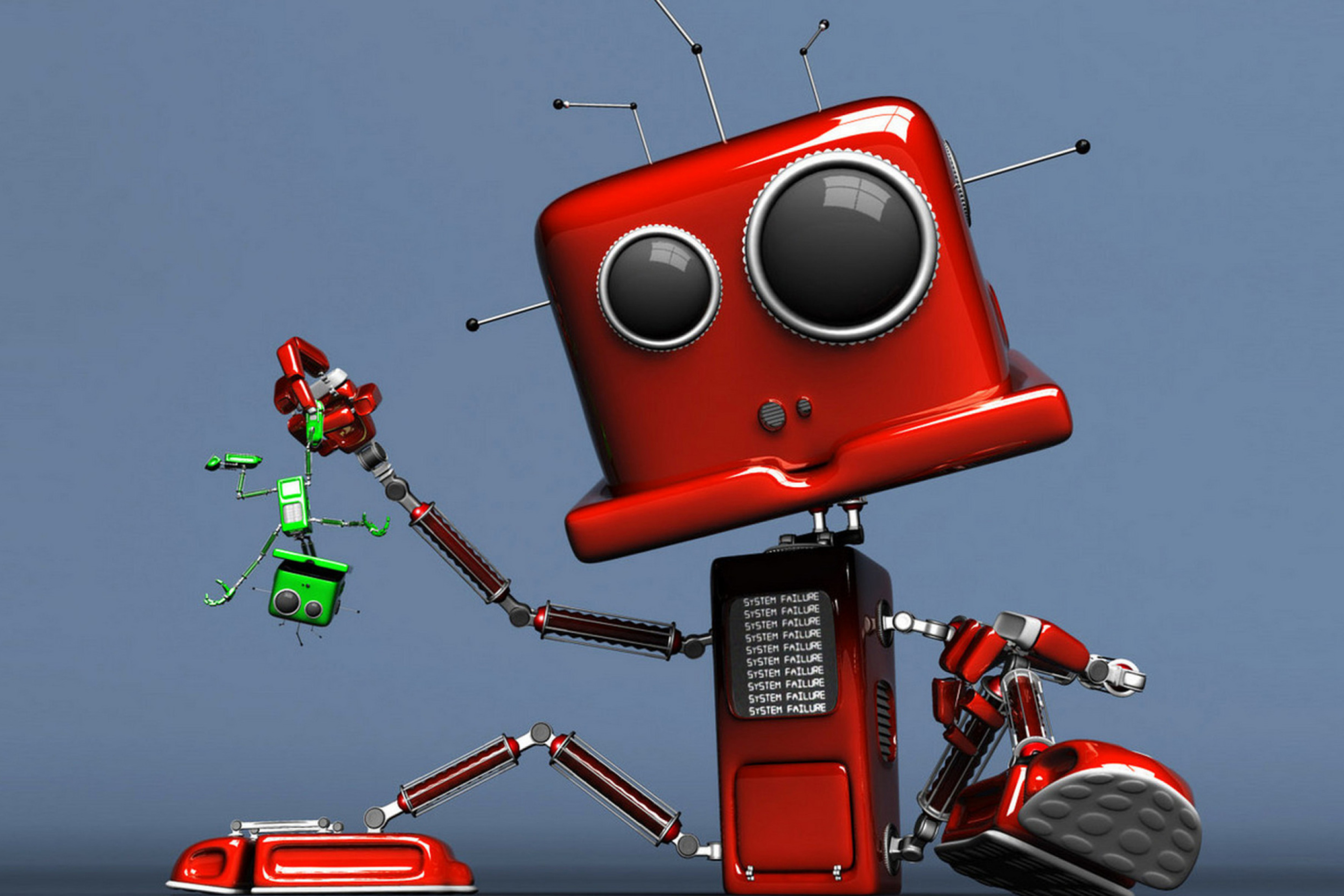 Обои Red Robot 2880x1920