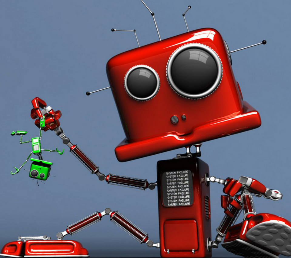 Обои Red Robot 960x854