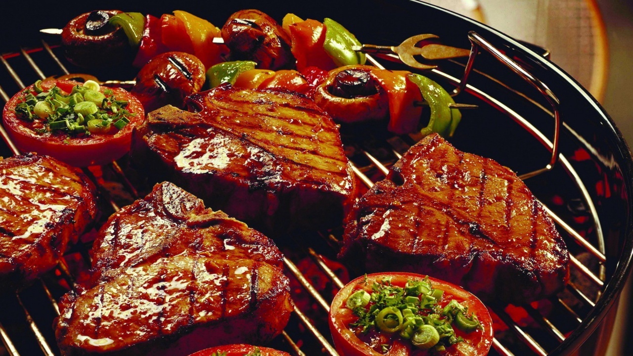 Das Barbecue and Grilling Meats Wallpaper 1280x720
