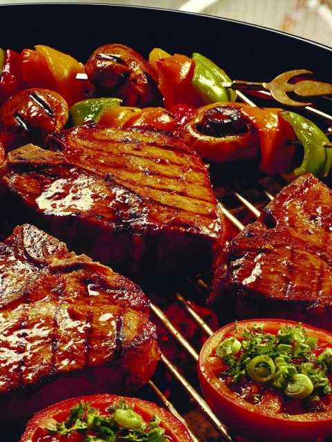 Das Barbecue and Grilling Meats Wallpaper 480x640