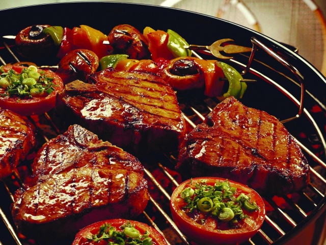 Barbecue and Grilling Meats wallpaper 640x480
