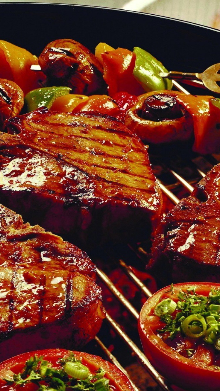 Barbecue and Grilling Meats wallpaper 750x1334