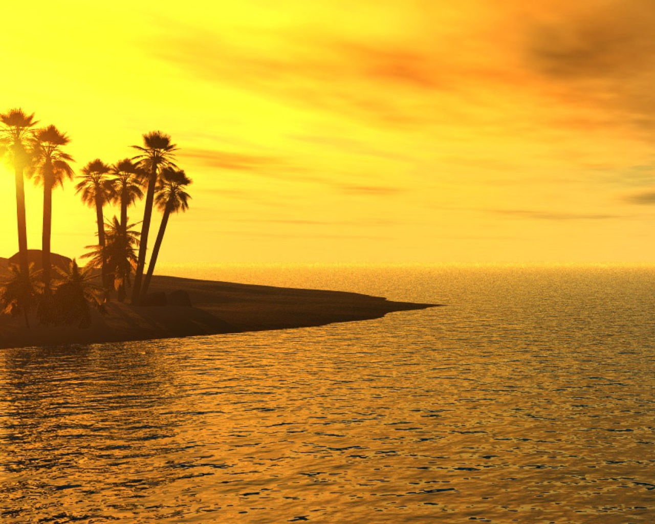 Screenshot №1 pro téma Beach Sunset 1280x1024