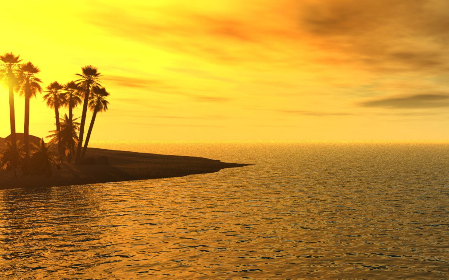 Beach Sunset screenshot #1 1440x900