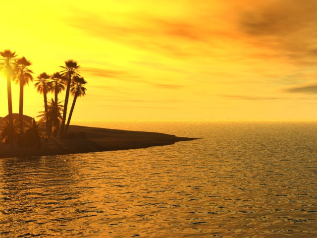 Обои Beach Sunset 640x480
