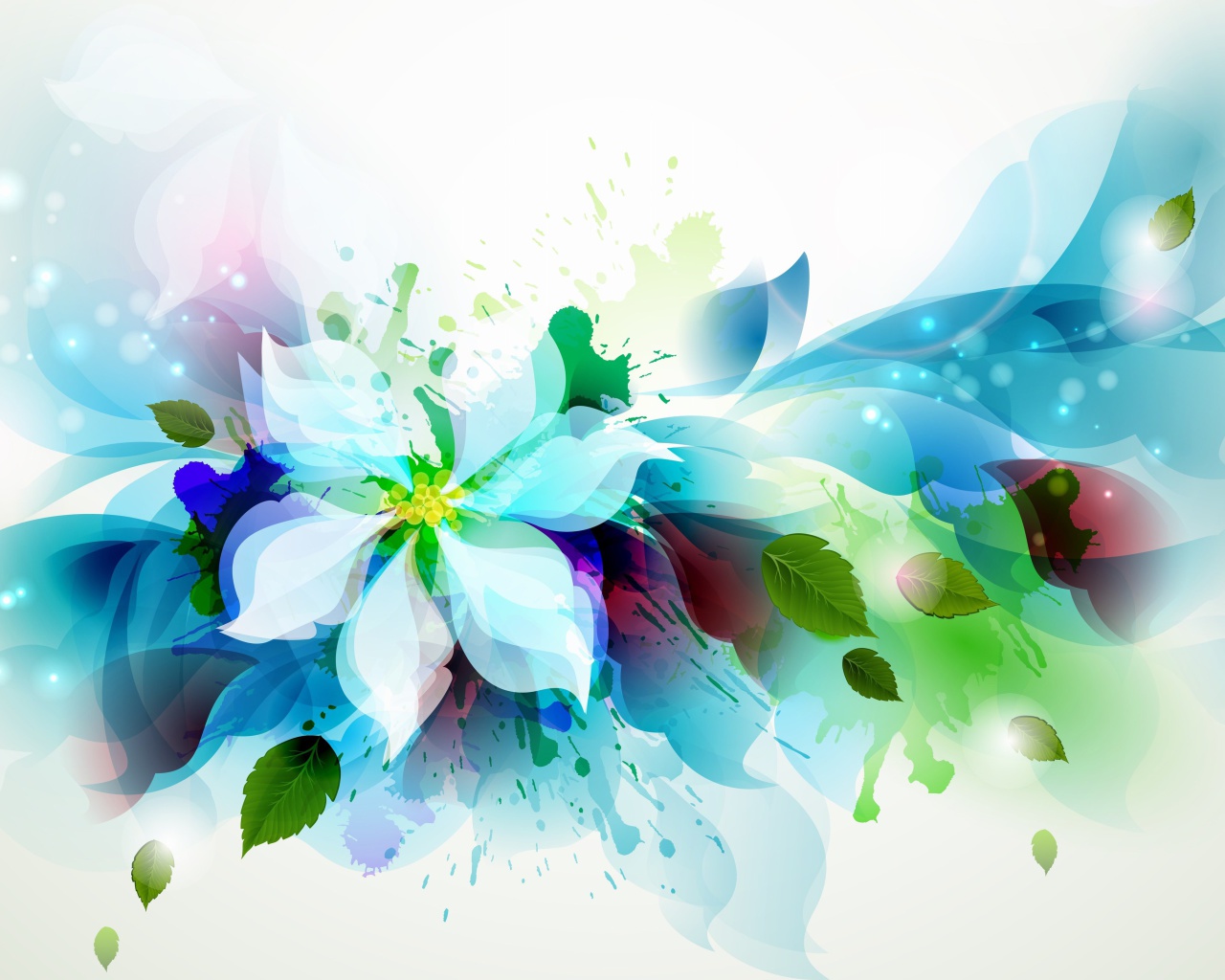 Fondo de pantalla Drawn flower petals 1280x1024