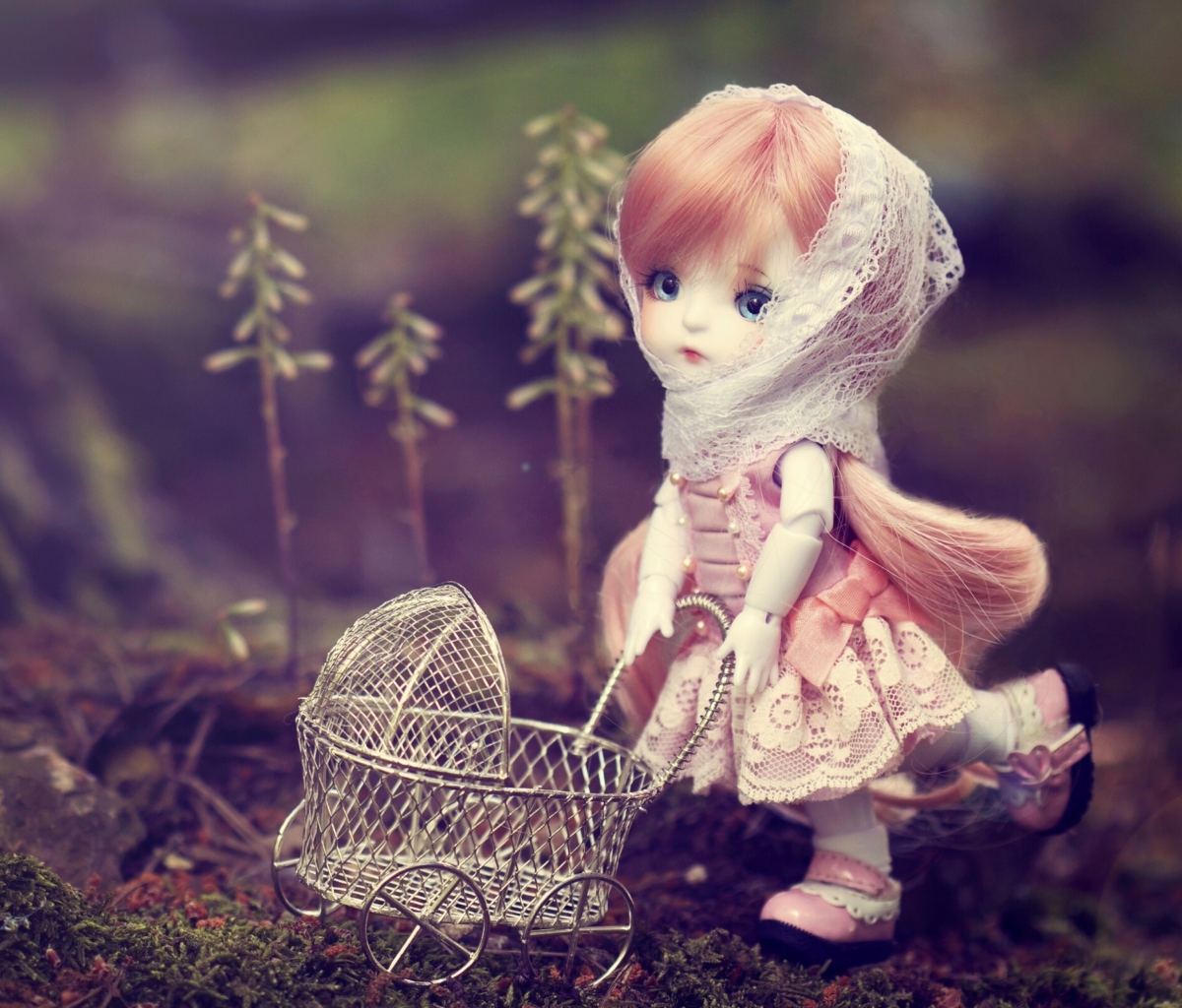 Das Doll With Baby Carriage Wallpaper 1200x1024