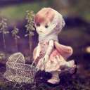 Doll With Baby Carriage wallpaper 128x128