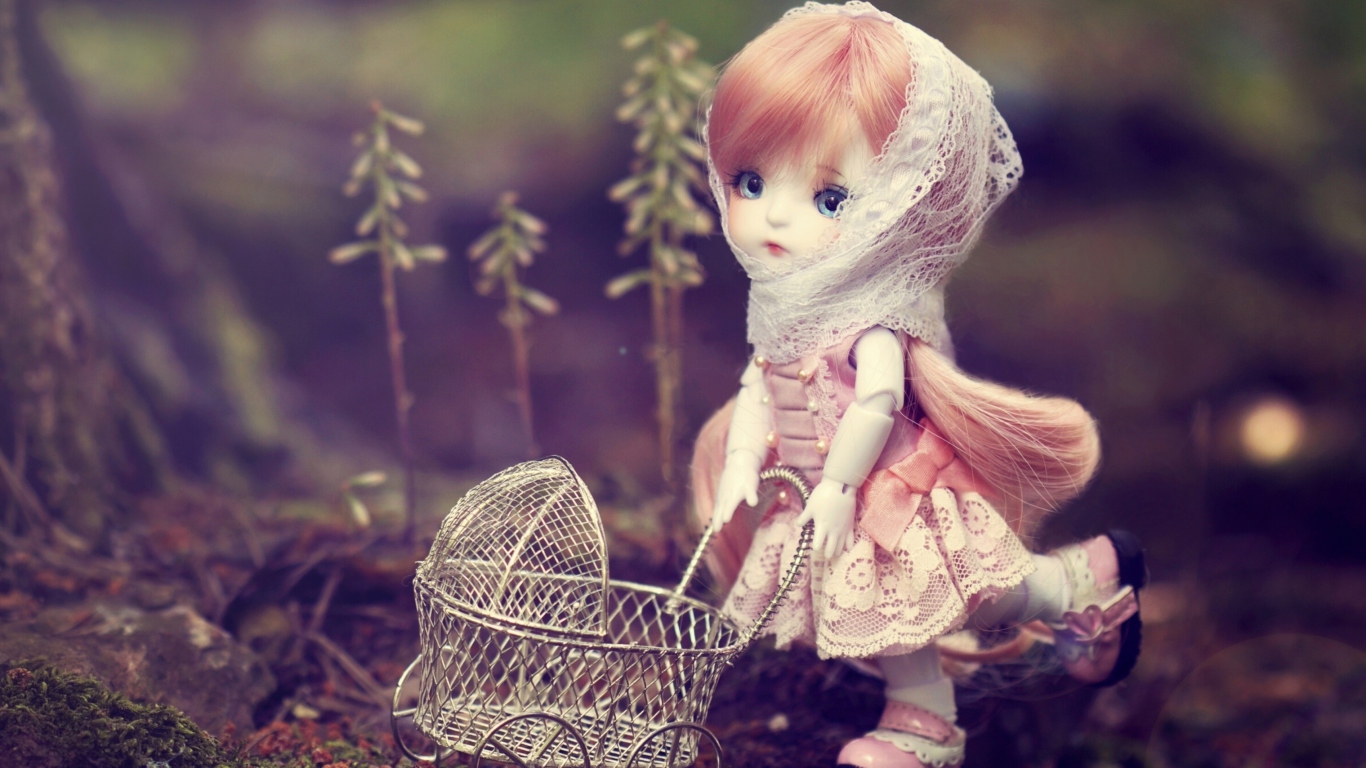 Doll With Baby Carriage screenshot #1 1366x768