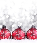 Fondo de pantalla Snowflake Christmas Balls 128x160