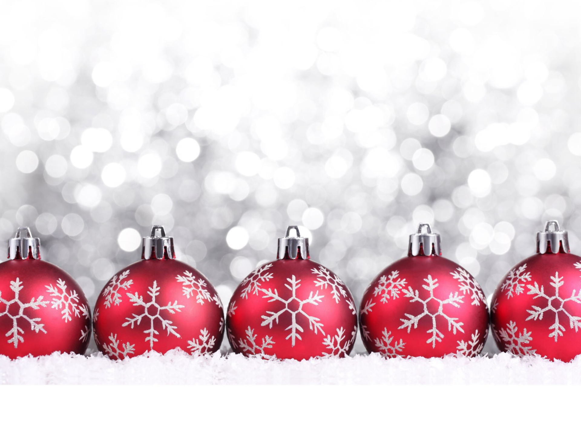 Snowflake Christmas Balls wallpaper 1920x1408